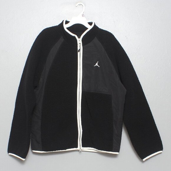 Nike Jordan NWT Essentials Full Zip Fleece Sherpa black jacket DV1583-010 - Picture 1 of 10